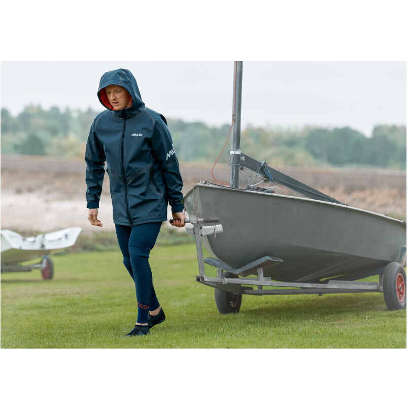 2026 Musto Mens Champ Aqua Hoodie Jacket 82088 - Navy / Cherry Tomato